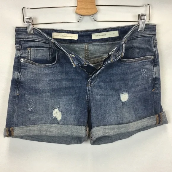 Anthropologie Pilcro and the Letterpress Slim Boyfriend Denim Shorts Size 27 - Picture 4 of 11